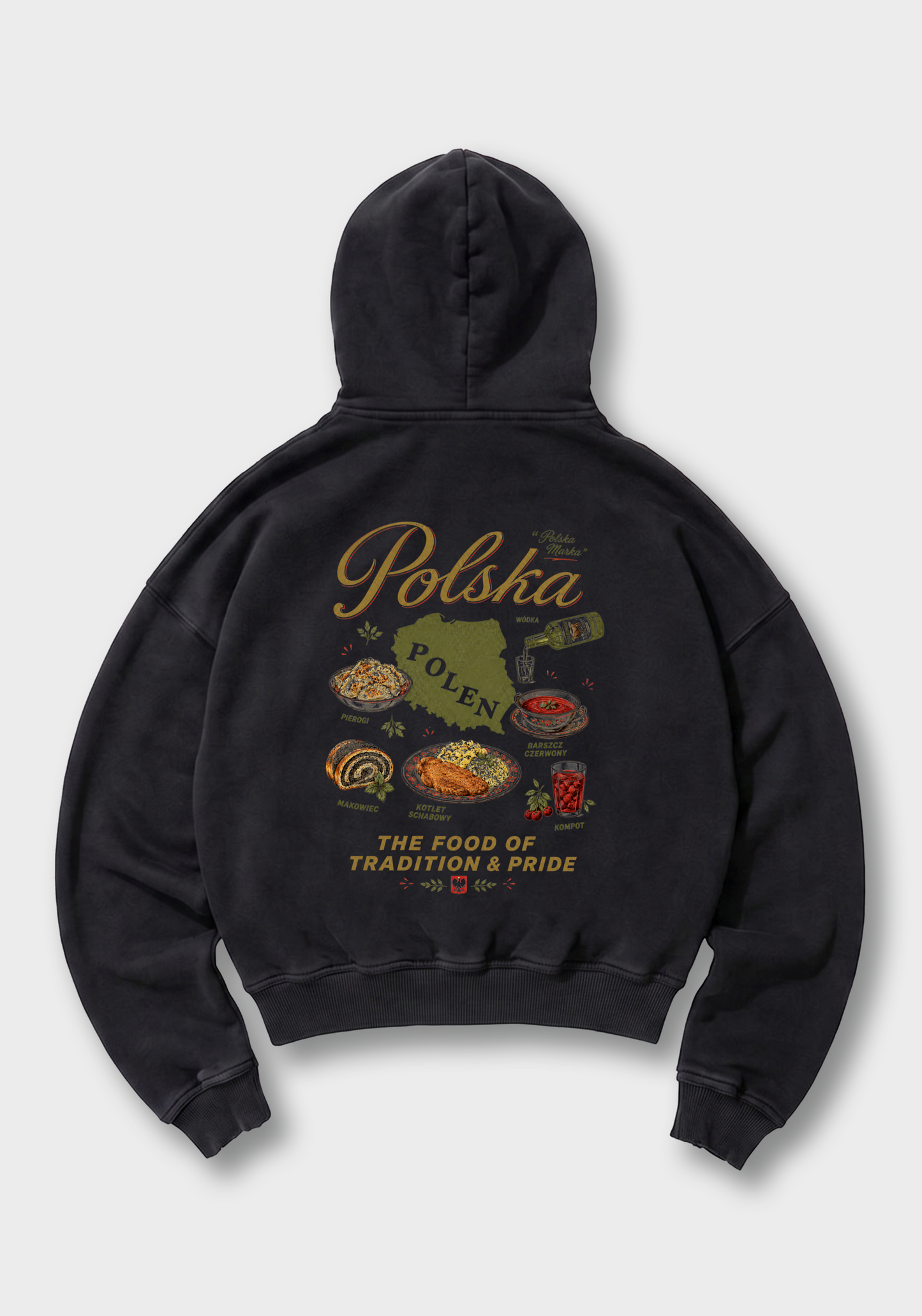 Polska Oversized Hoodie - Black Back (Designed)