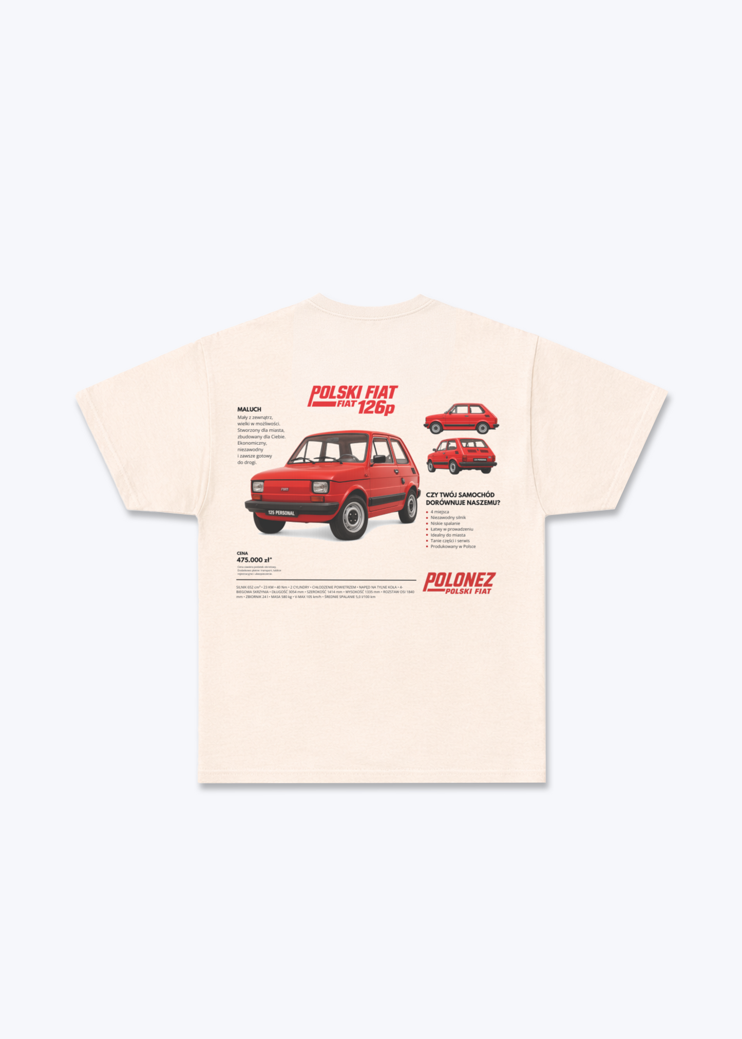 Regular Shirt - Beige Back (Designed)