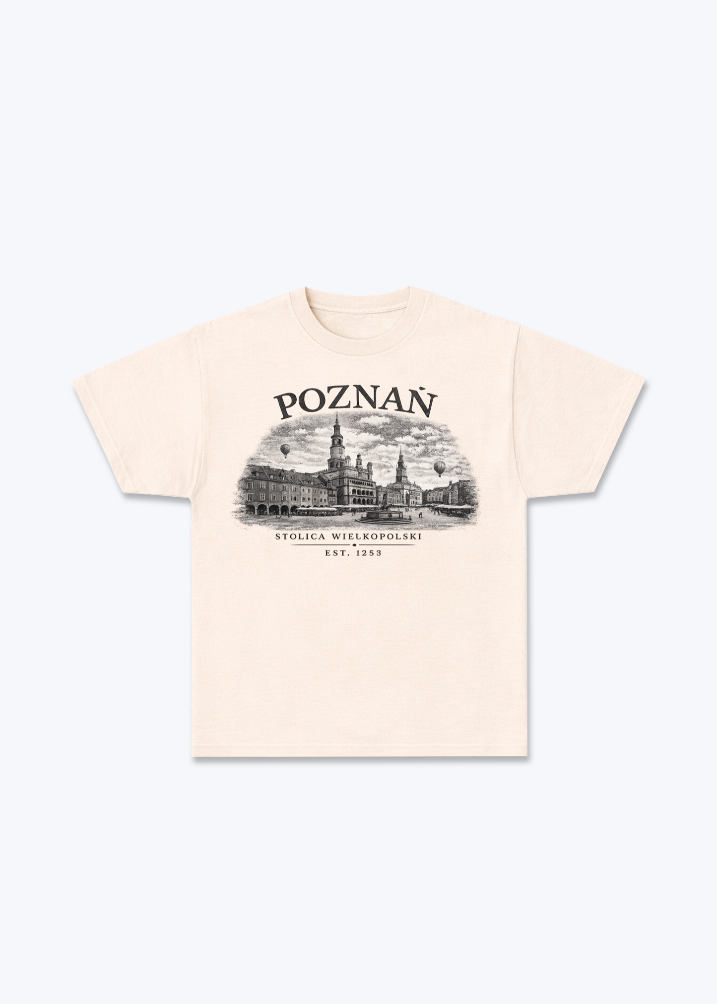 Poznań Regular Shirt - Beige Front (Designed)