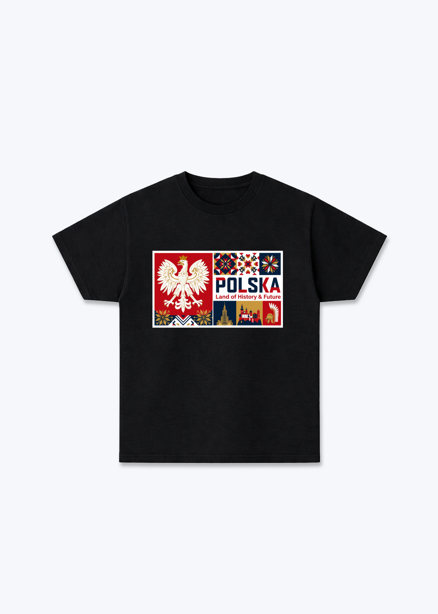 Land of Honor and Future Regular Shirt - Black Front (Designed)