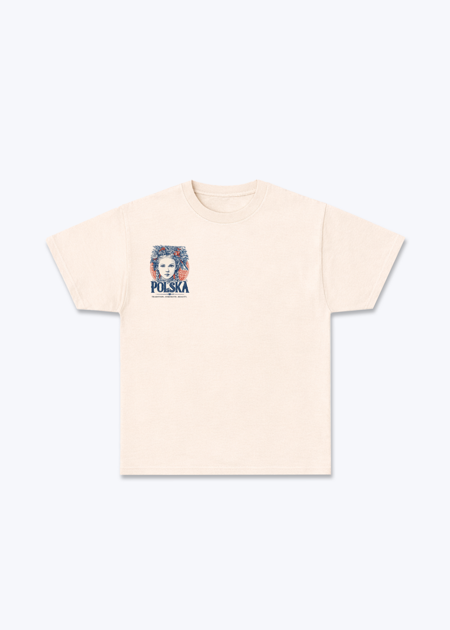 Tradition Girl Regular Shirt - Beige Front (Designed)