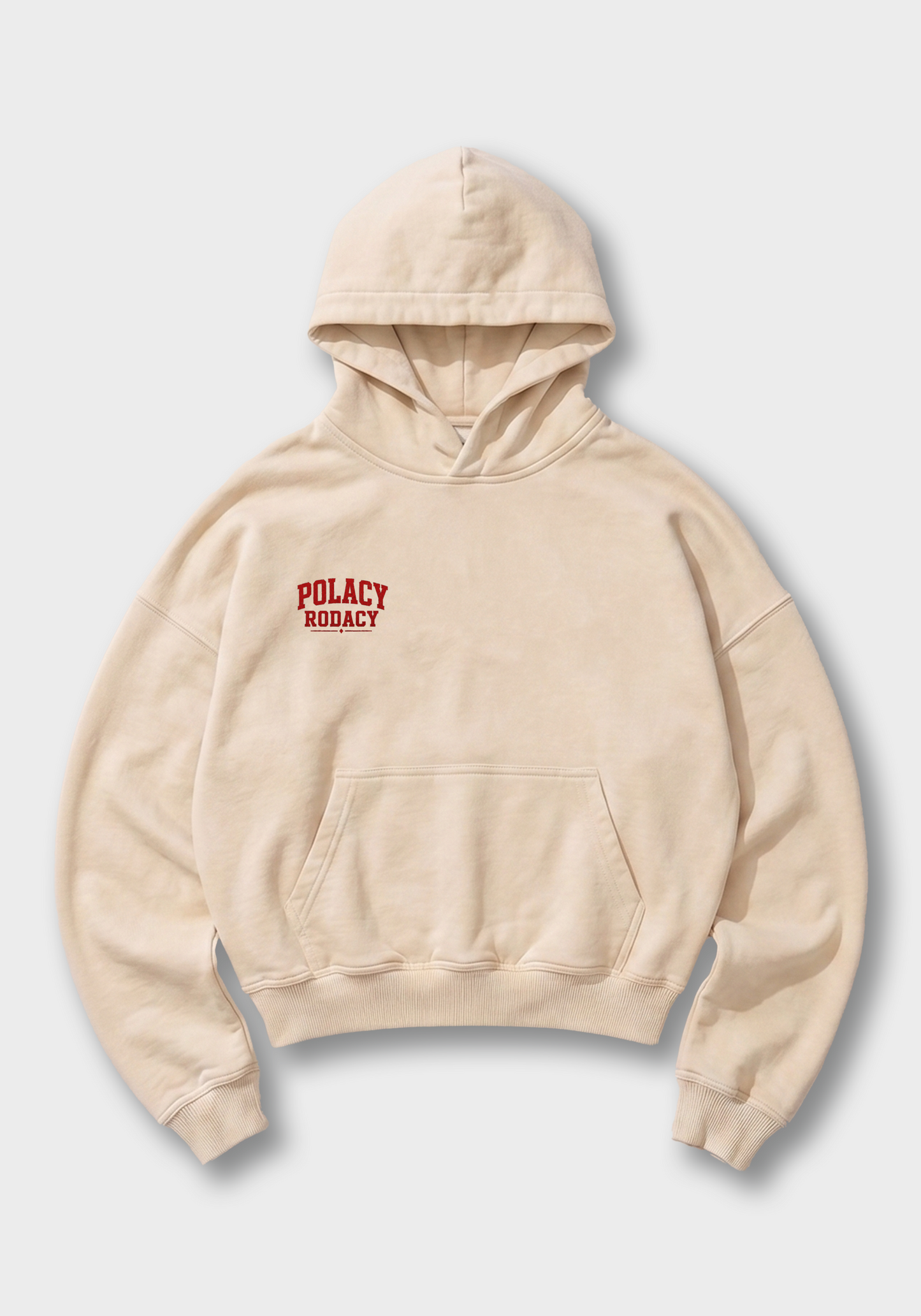Gdyby głupota miała skrzydła Oversized Hoodie - Beige Front (Designed)