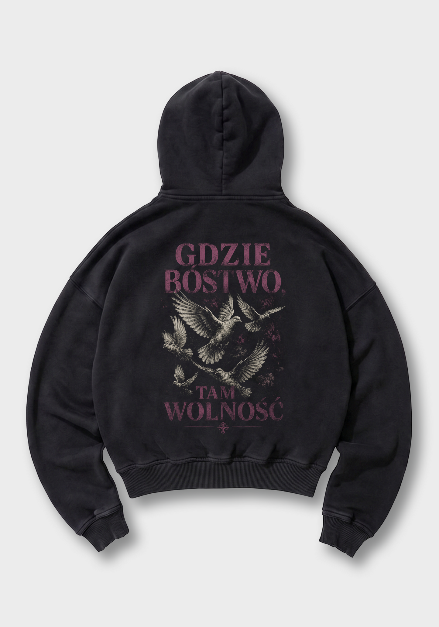 GDZIE BOSTWO Oversized Hoodie - Black Back (Designed)