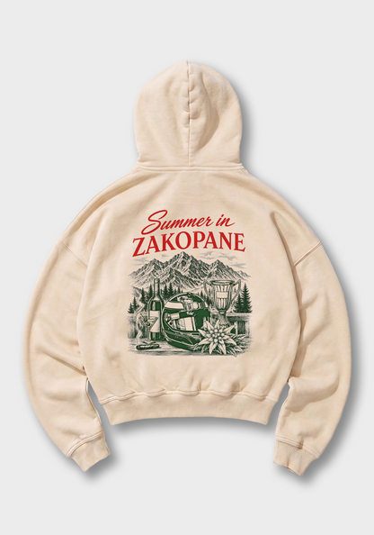 Summer in Zakopane Oversized Hoodie - Beige Back (Designed)