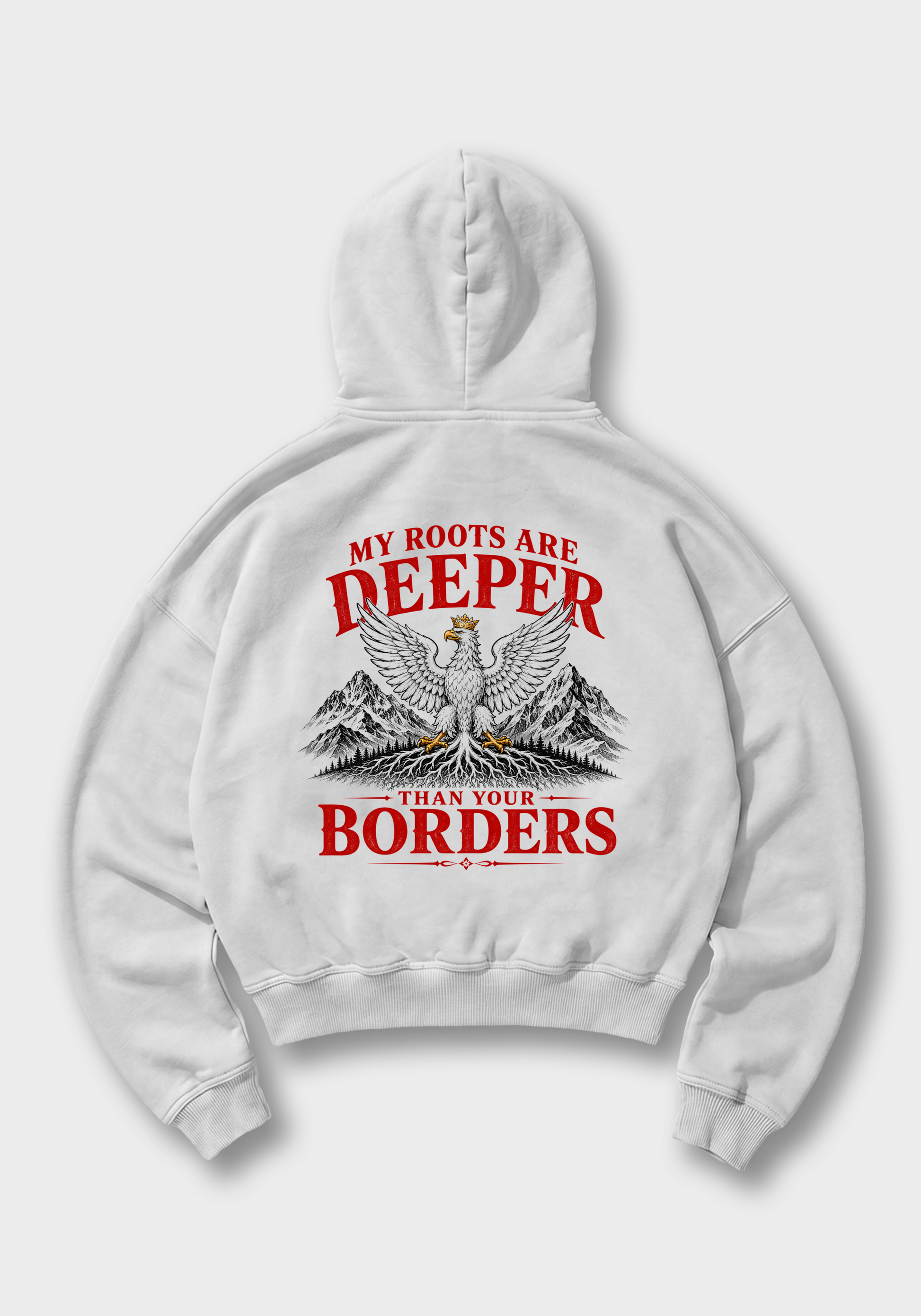 Deep roots Oversized Hoodie - White Back (Designed)
