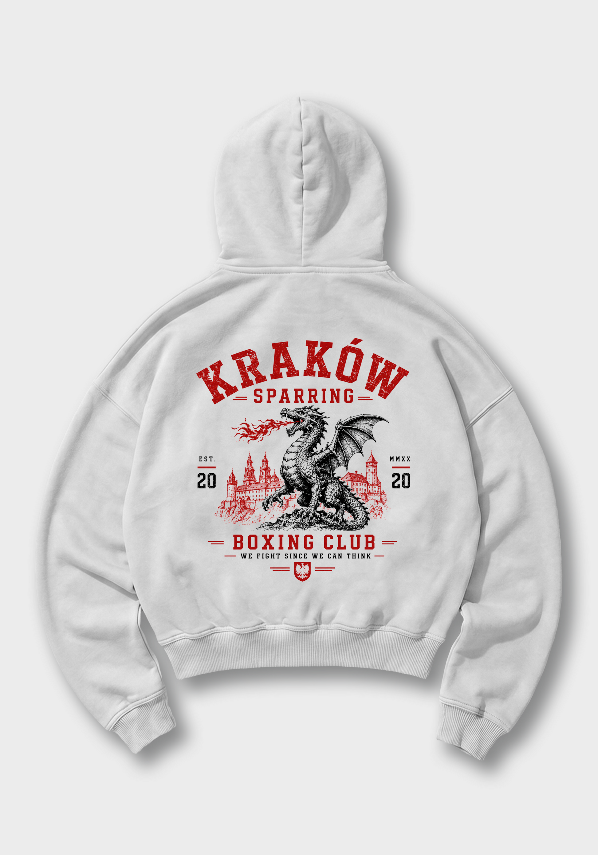 Krakow Oversized Hoodie - White Back (Designed)