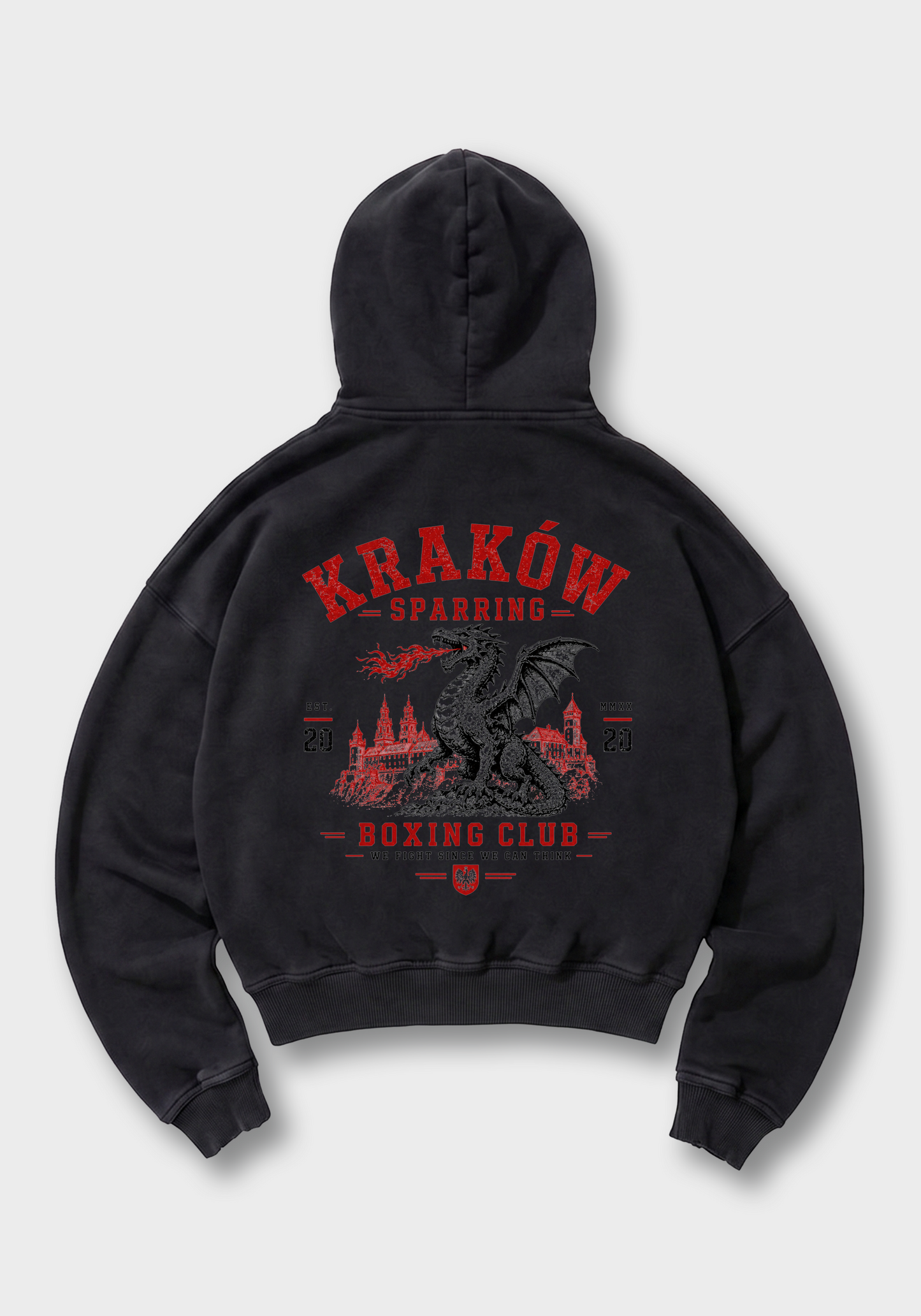 Krakow Oversized Hoodie - Black Back (Designed)