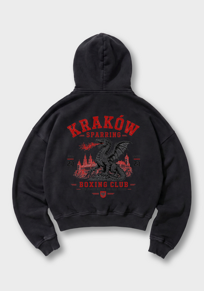 Krakow Oversized Hoodie - Black Back (Designed)