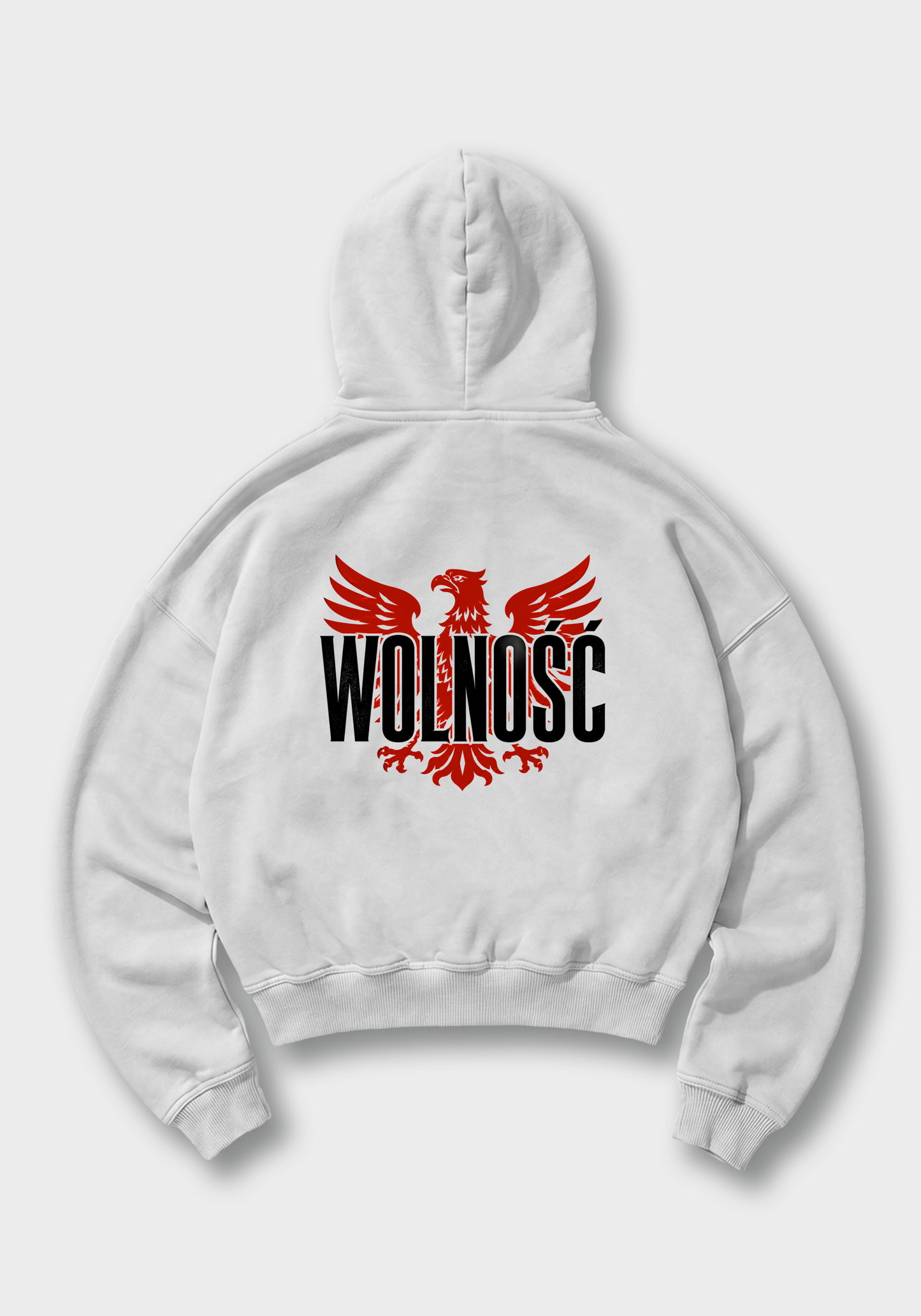 Wolnosc Oversized Hoodie - White Back (Designed)