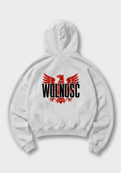Wolnosc Oversized Hoodie - White Back (Designed)