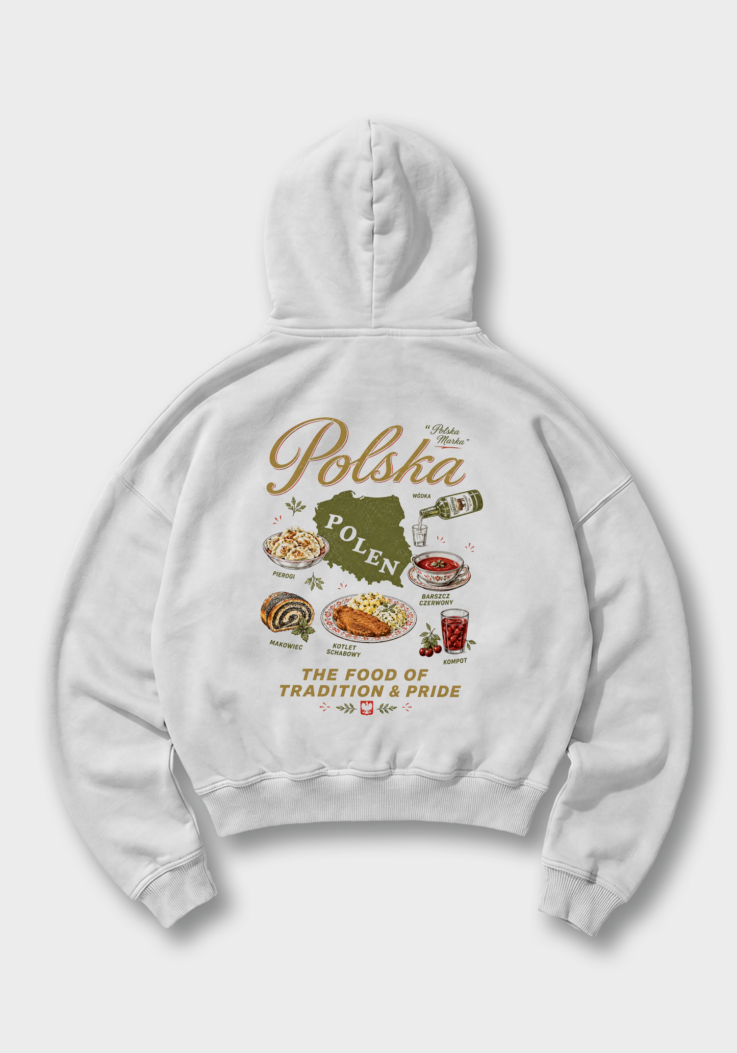 Polska Oversized Hoodie - White Back (Designed)