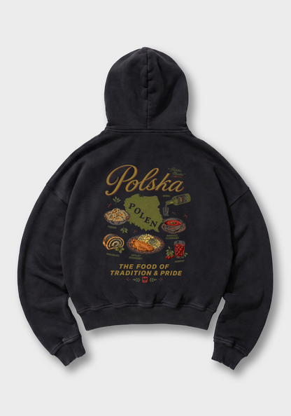Polska Oversized Hoodie - Black Back (Designed)