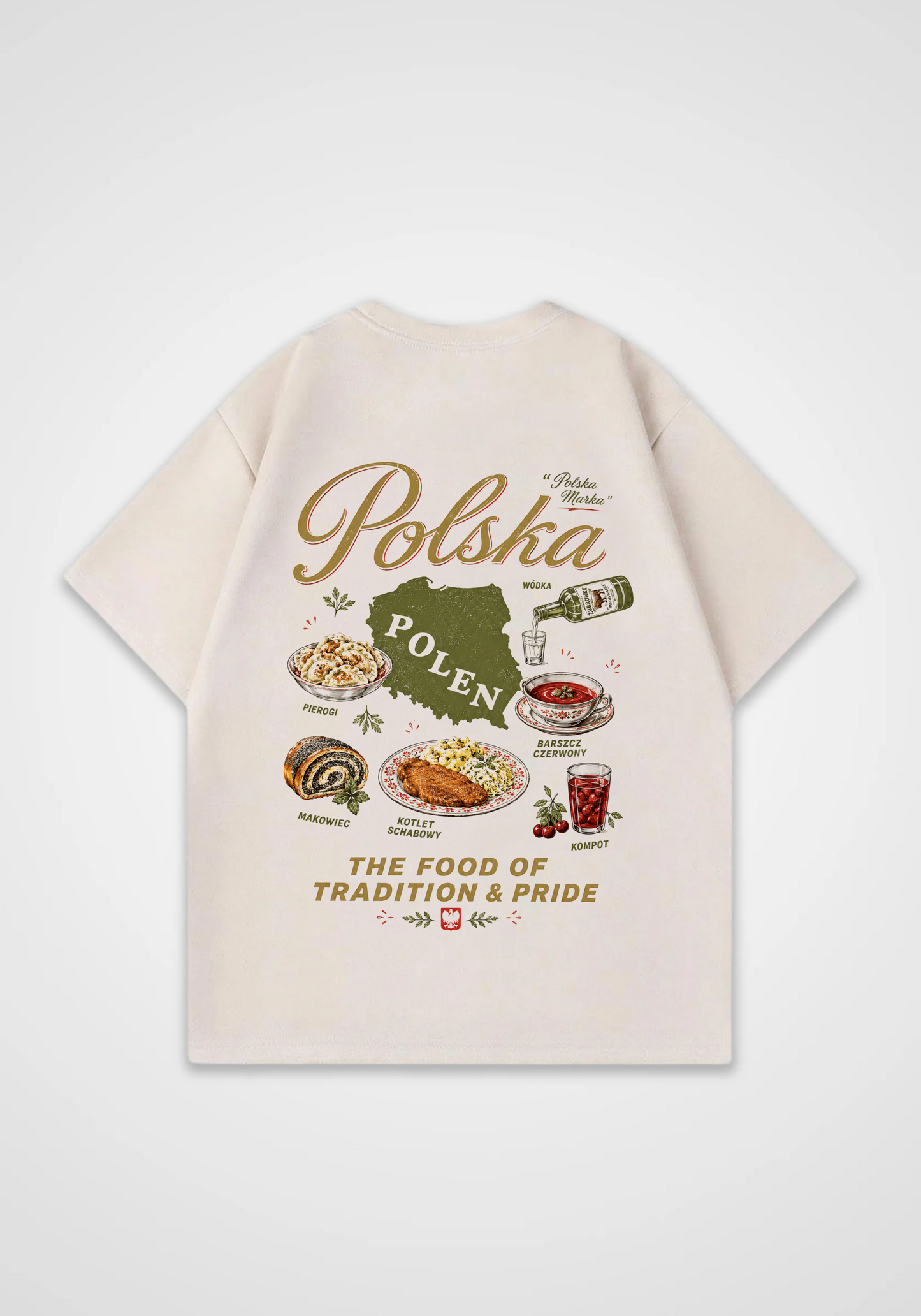 Polska Oversized Shirt - Beige Back (Designed)