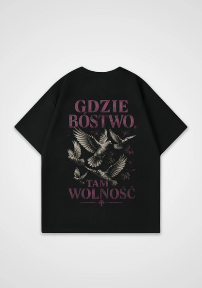 Godzie Oversized Shirt - Black Back (Designed)