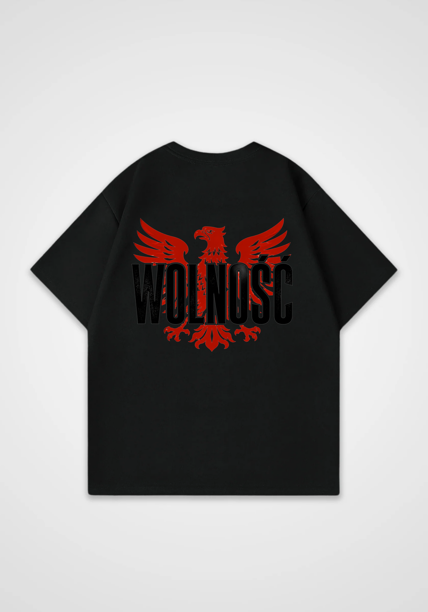 Wolnosc Oversized Shirt - Black Back (Designed)