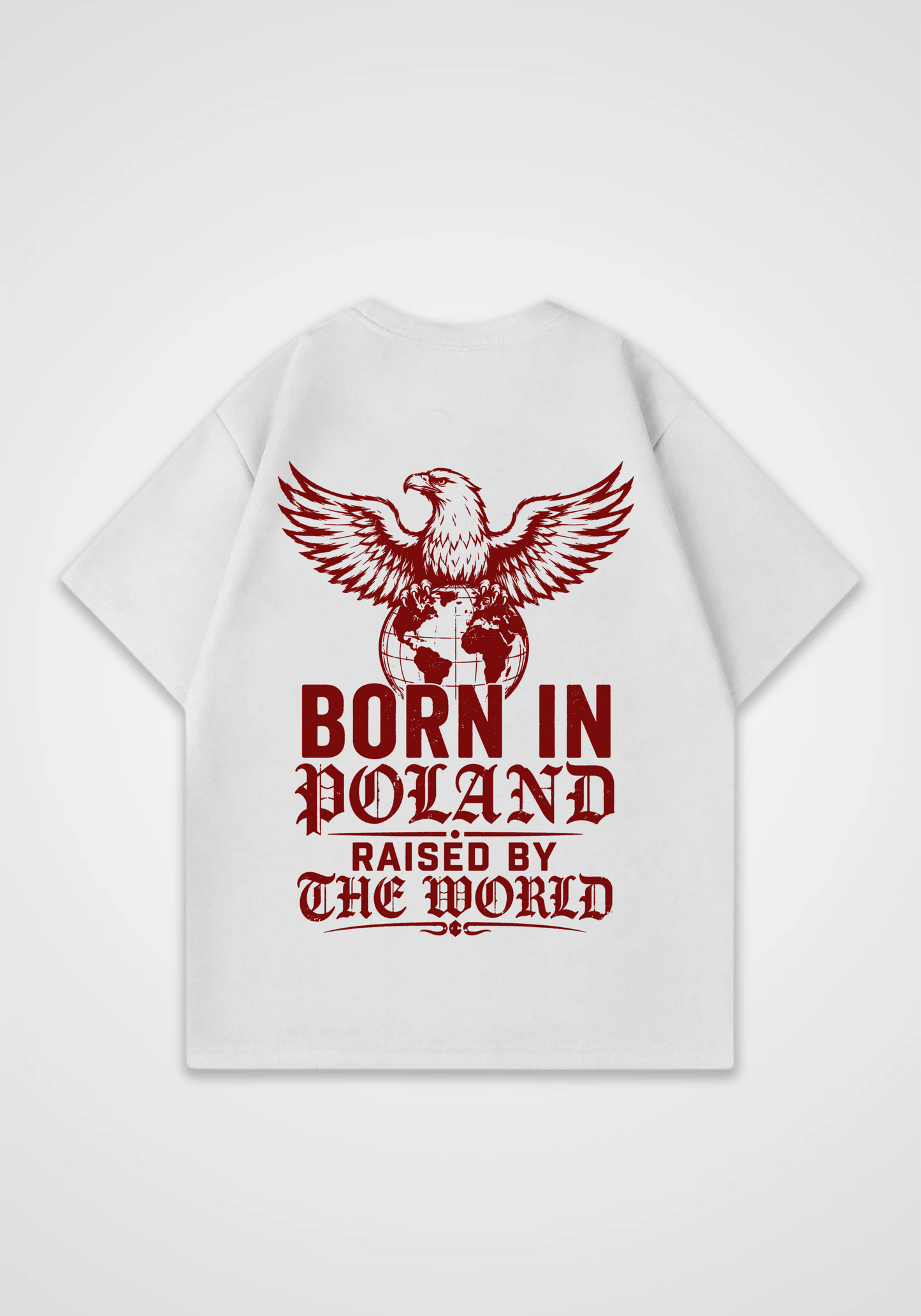 Born in Poland Oversized Shirt - White Back (Designed)