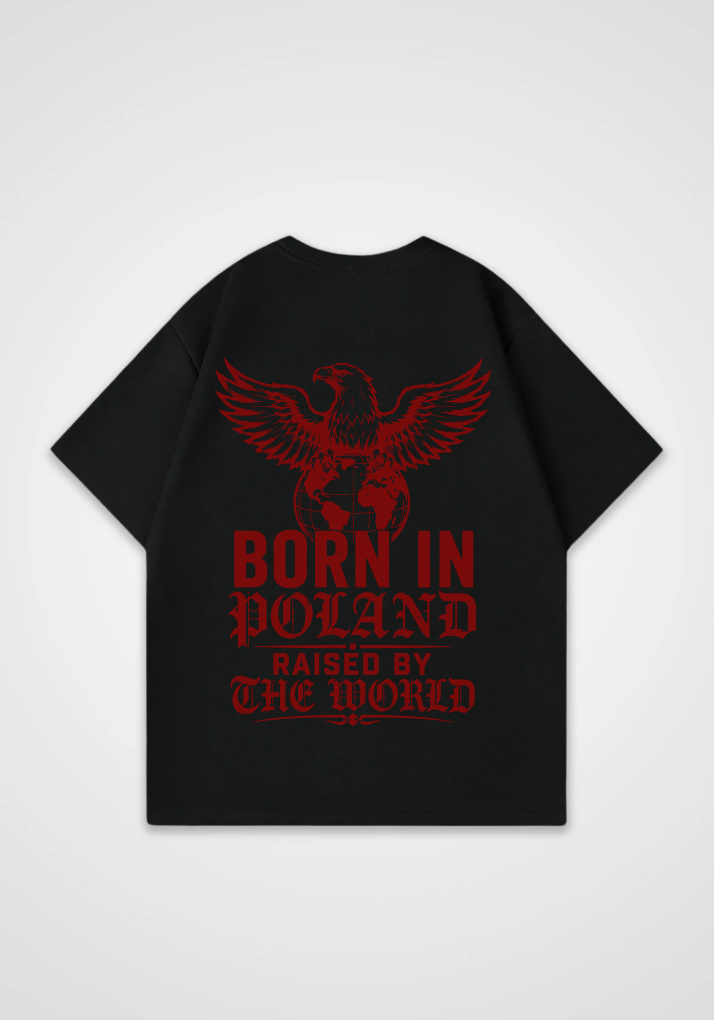 Born in Poland Oversized Shirt - Black Back (Designed)