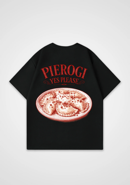 Pierogi Yes Please Oversized Shirt - Black Back (Designed)