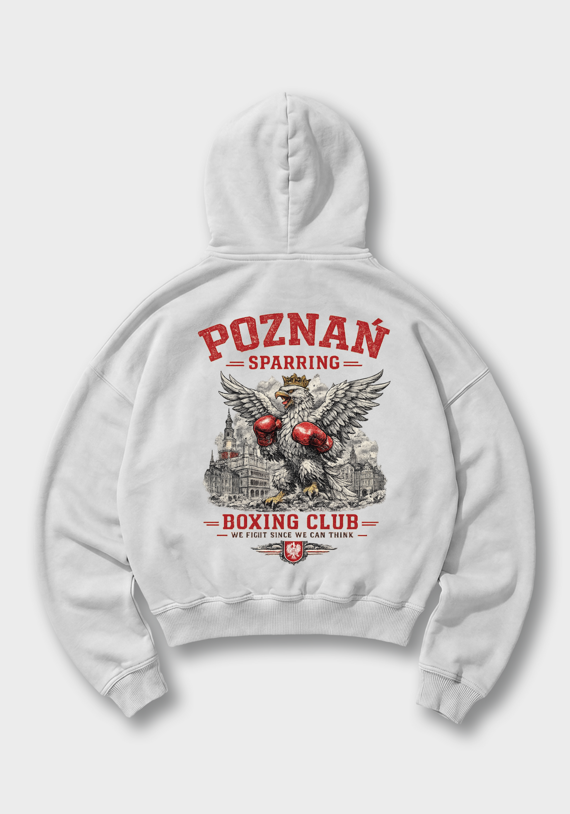 Poznan Boxing Club Oversized Hoodie - White Back (Designed)