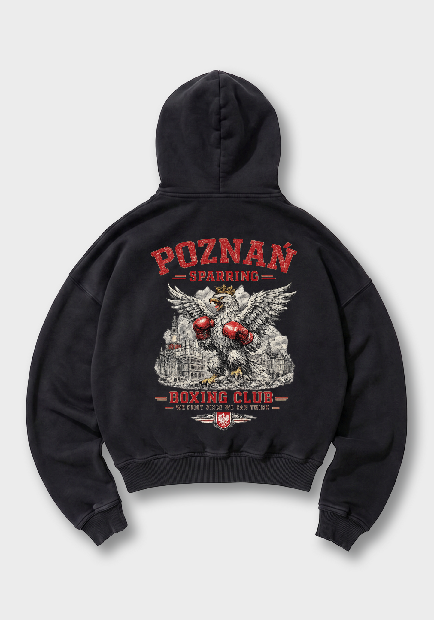 Poznan Boxing Club Oversized Hoodie - Black Back (Designed)