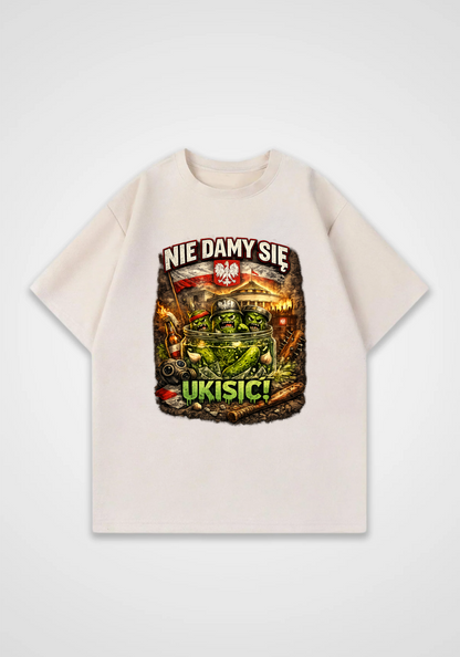 Oversized Shirt - Beige Front (Designed)