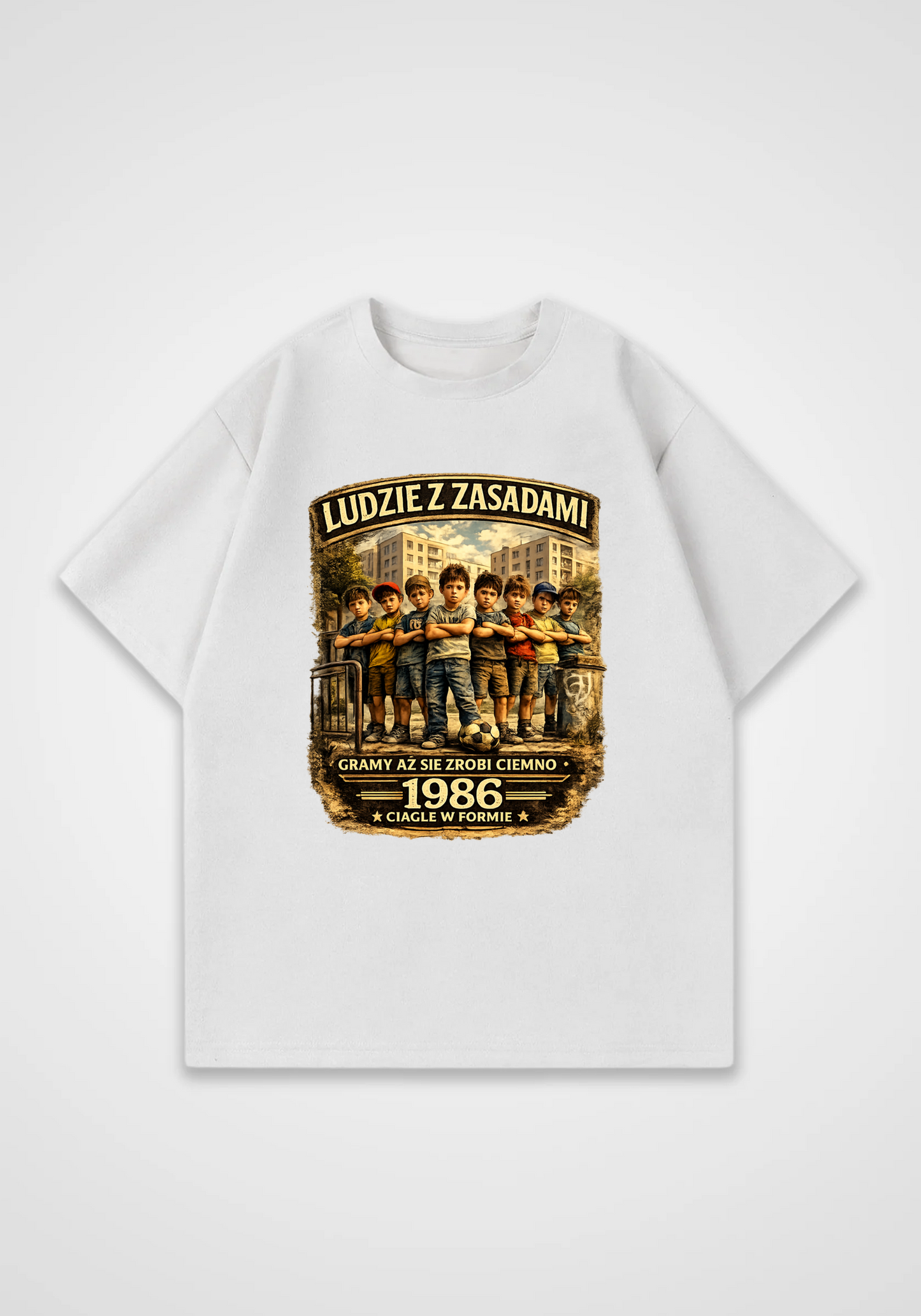 Gwiazdy nie widziałeś Oversized Shirt - White Front (Designed)