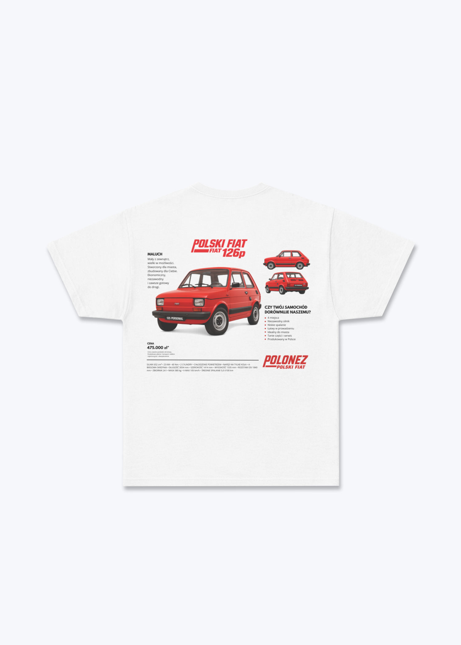 Regular Shirt - White Back (Designed)
