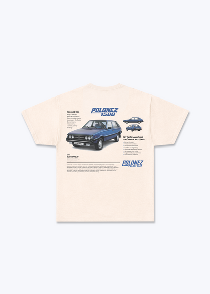 Fiat 126p Regular Shirt - Beige Back (Designed)