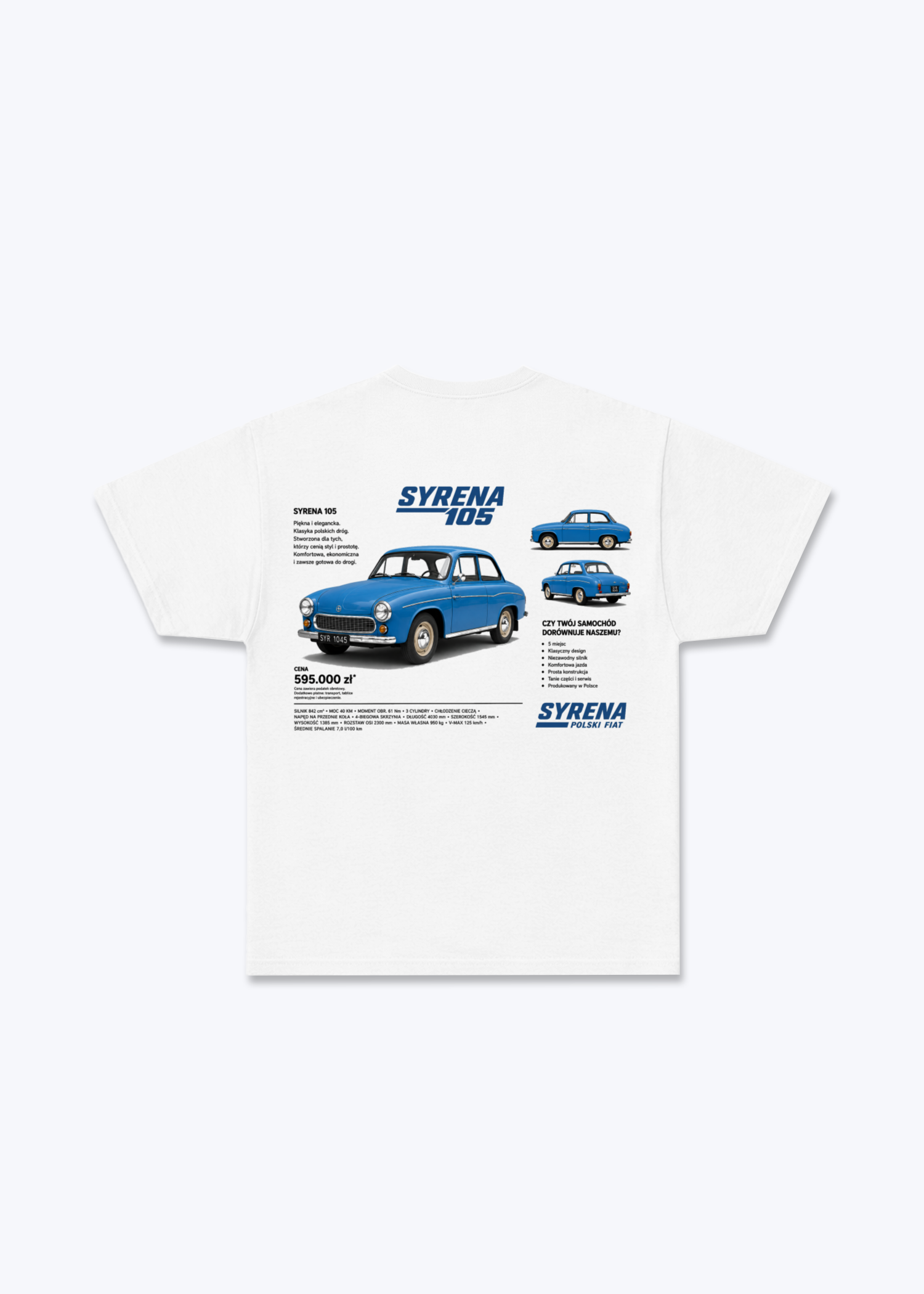 Syrena 105 Regular Shirt - White Back (Designed)
