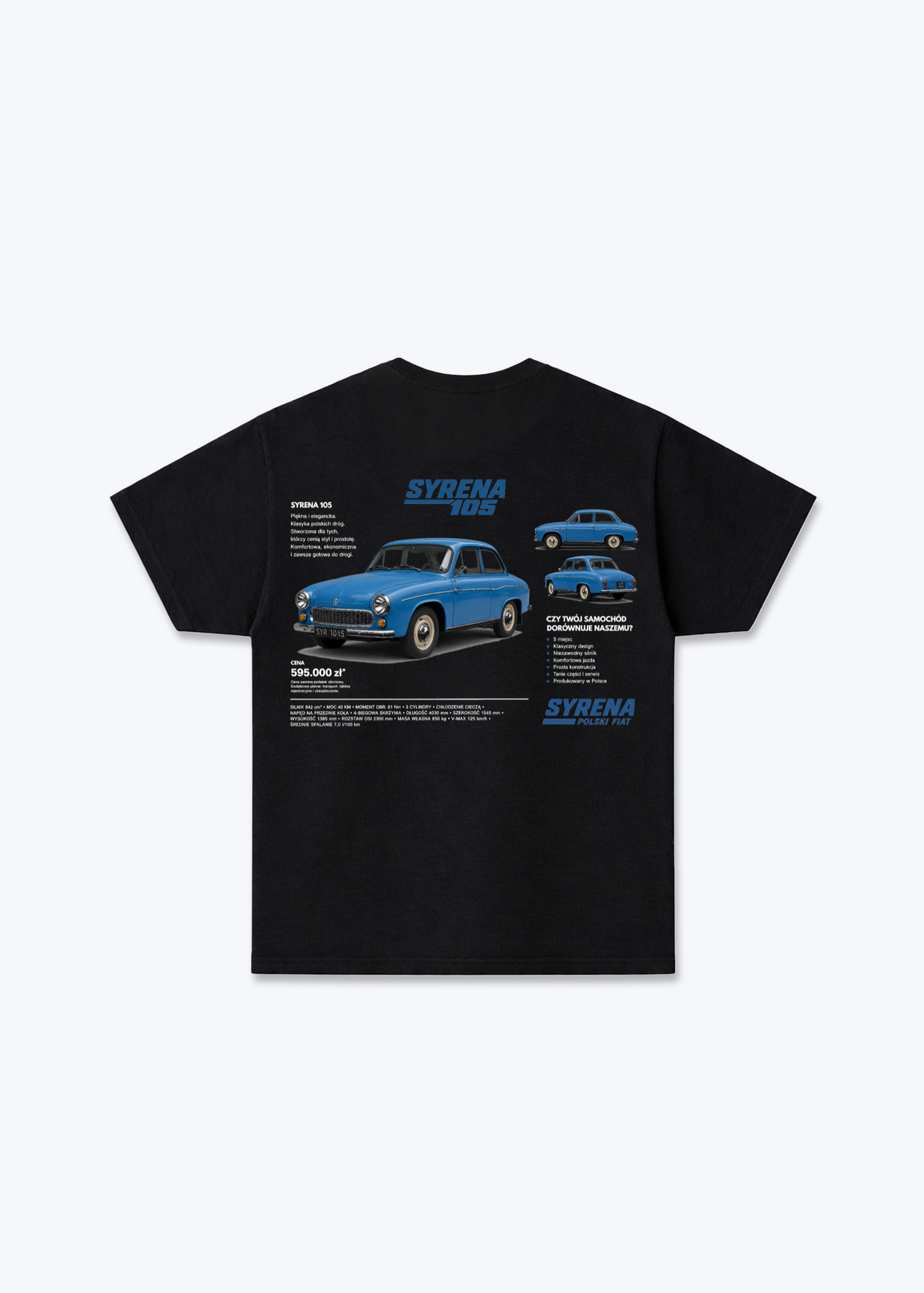 Syrena 105 Regular Shirt - Black Back (Designed)