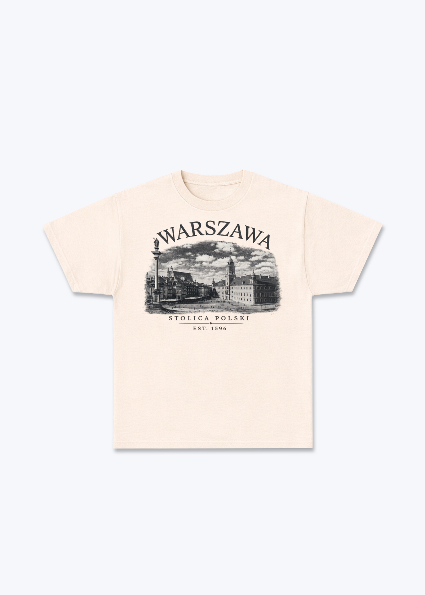 Warszawa Regular Shirt - Beige Front (Designed)