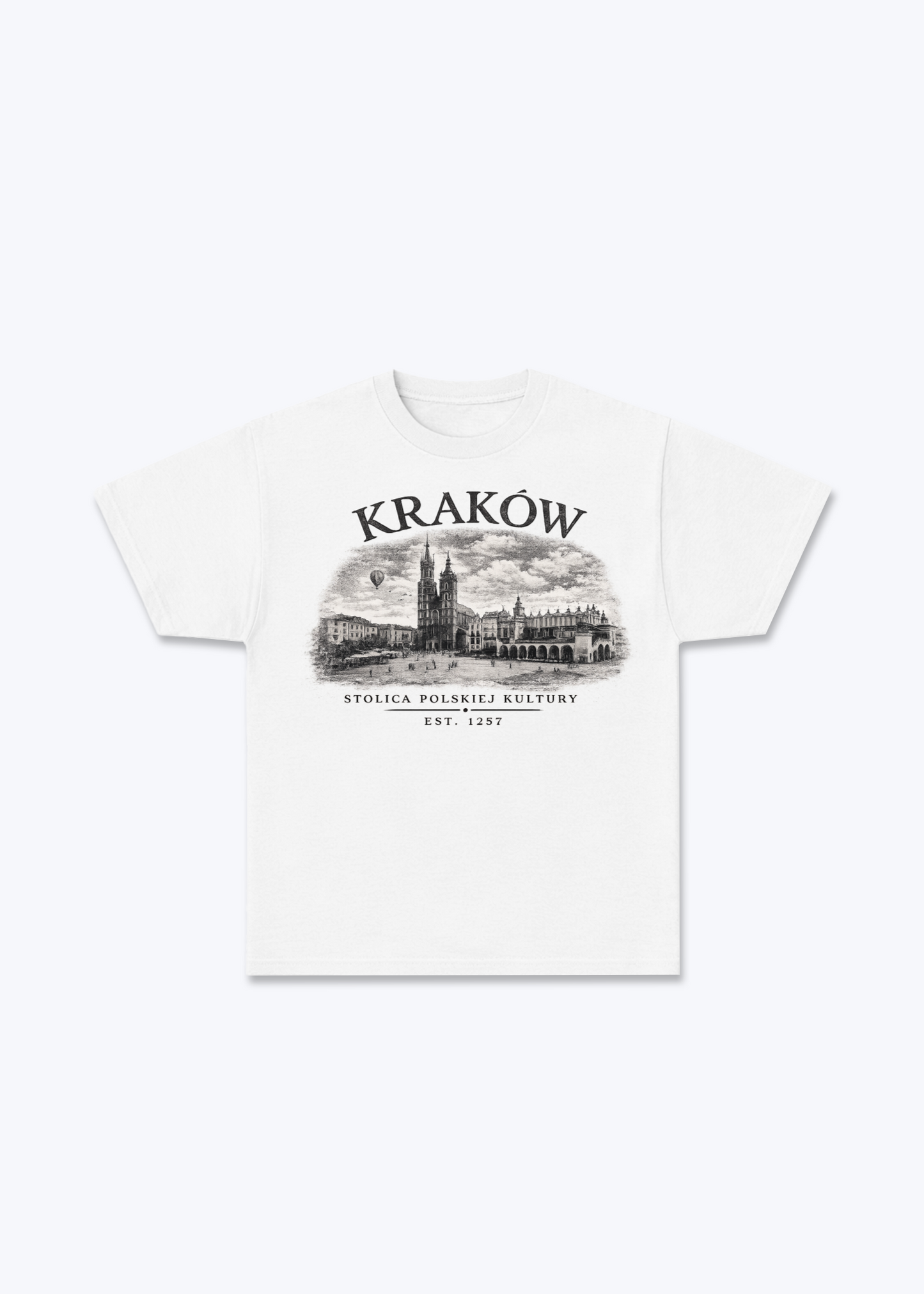 Kraków Regular Shirt - White Front (Designed)