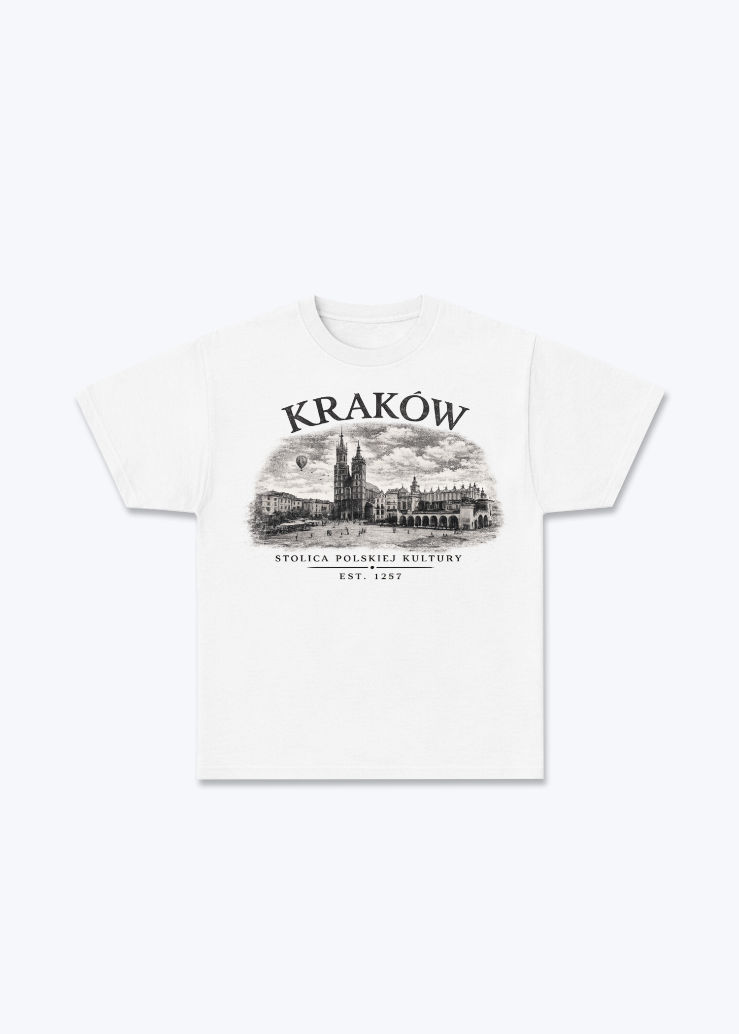 Kraków Regular Shirt - White Front (Designed)