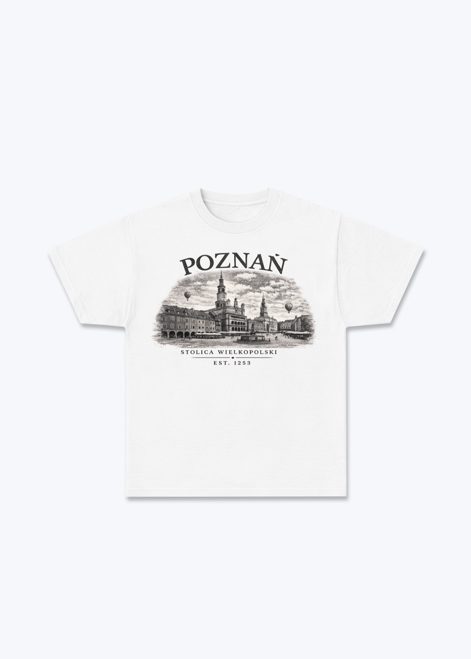 Poznań Regular Shirt - White Front (Designed)