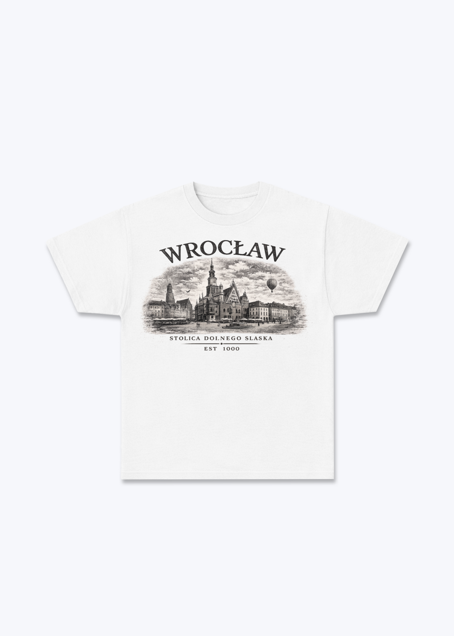 Wrocław Regular Shirt - White Front (Designed)
