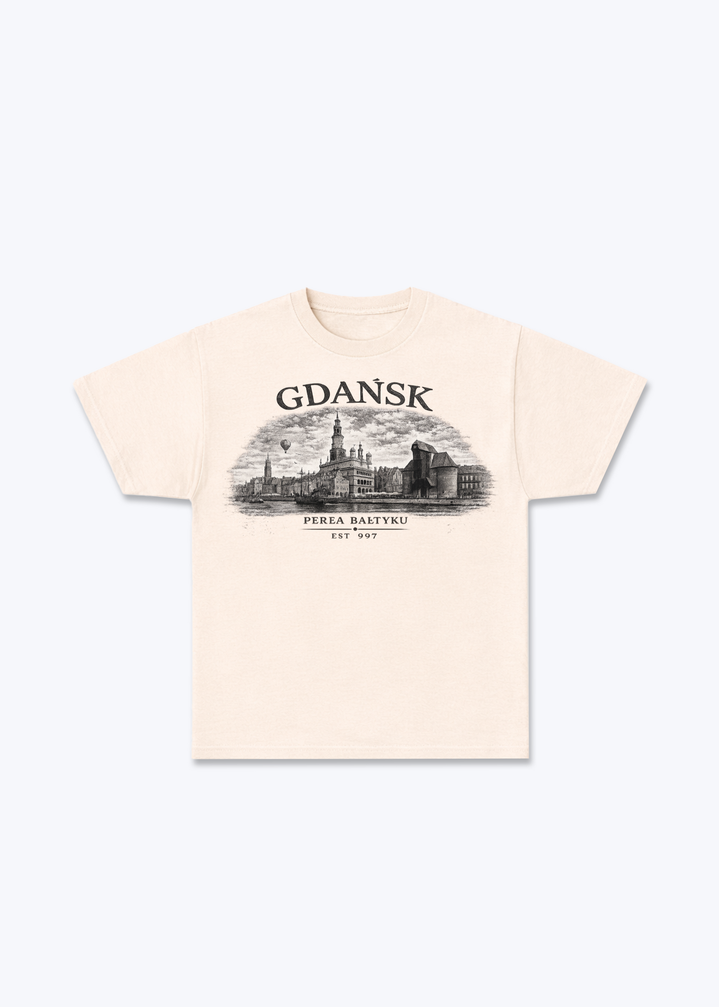 Gdańsk Regular Shirt - Beige Front (Designed)