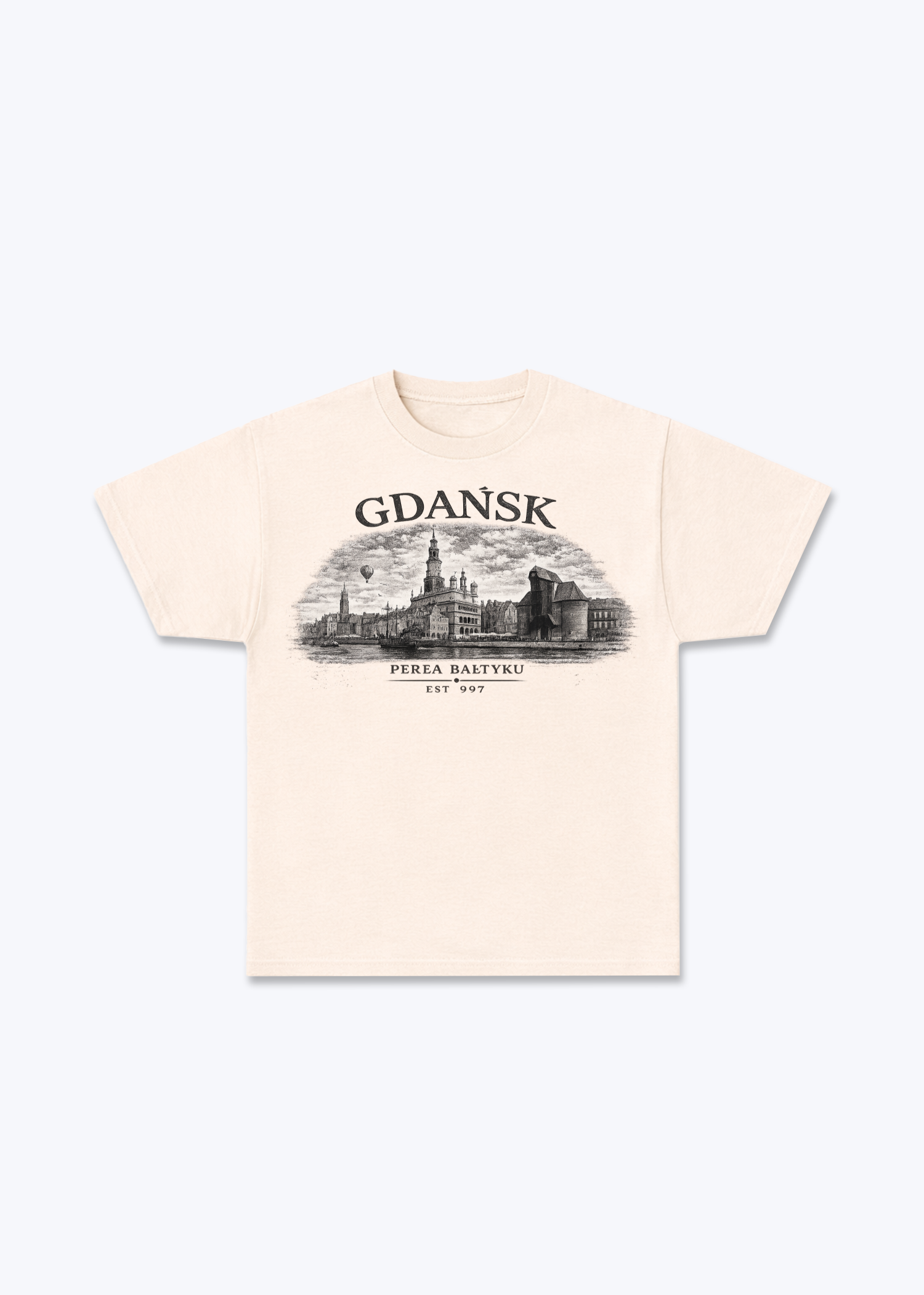 Gdańsk Regular Shirt - Beige Front (Designed)