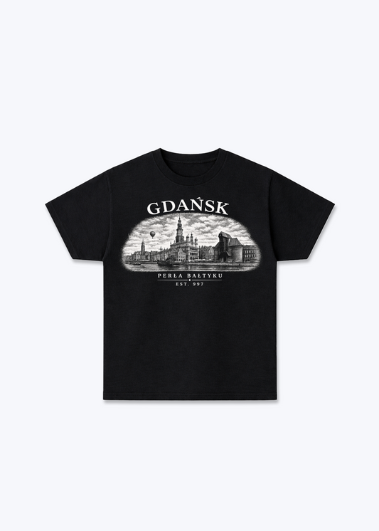Gdańsk Regular Shirt - Black Front (Designed)