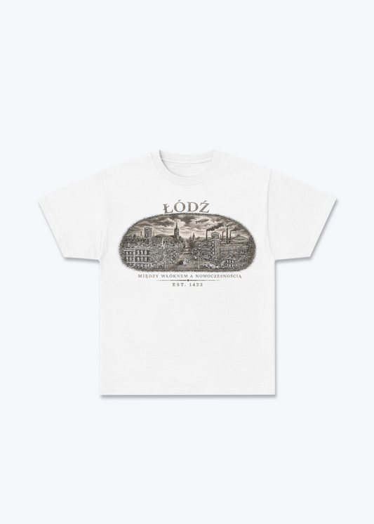 Łódź Regular Shirt - White Front (Designed)