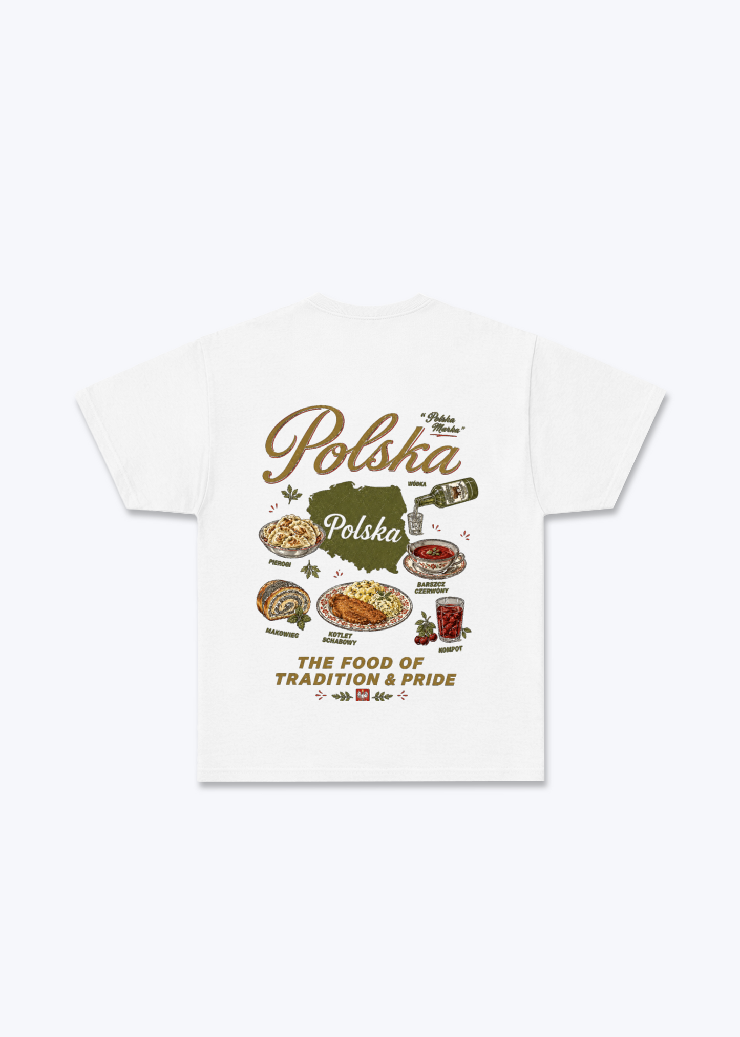 Polskie Potrawy Regular Shirt - White Back (Designed)