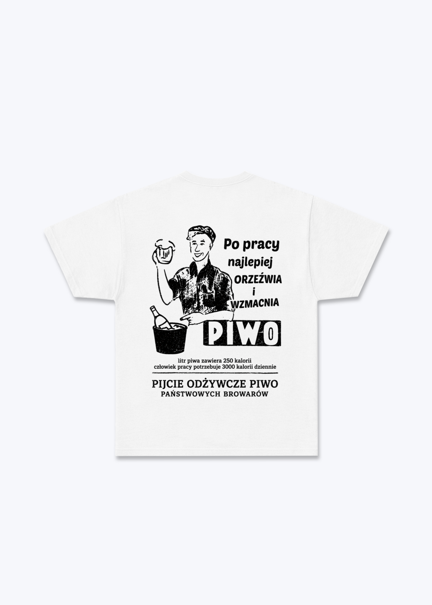 Piwo Regular Shirt - White Back (Designed)