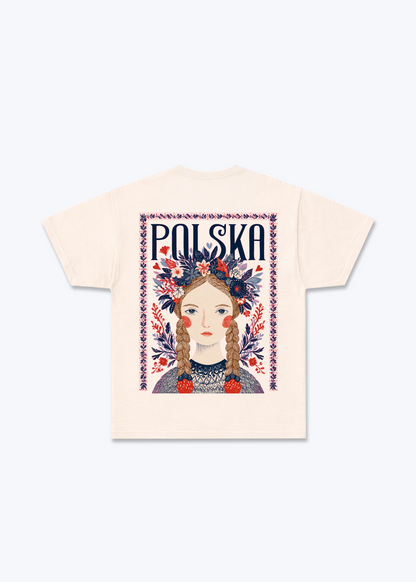 Polka Regular Shirt - Beige Back (Designed)