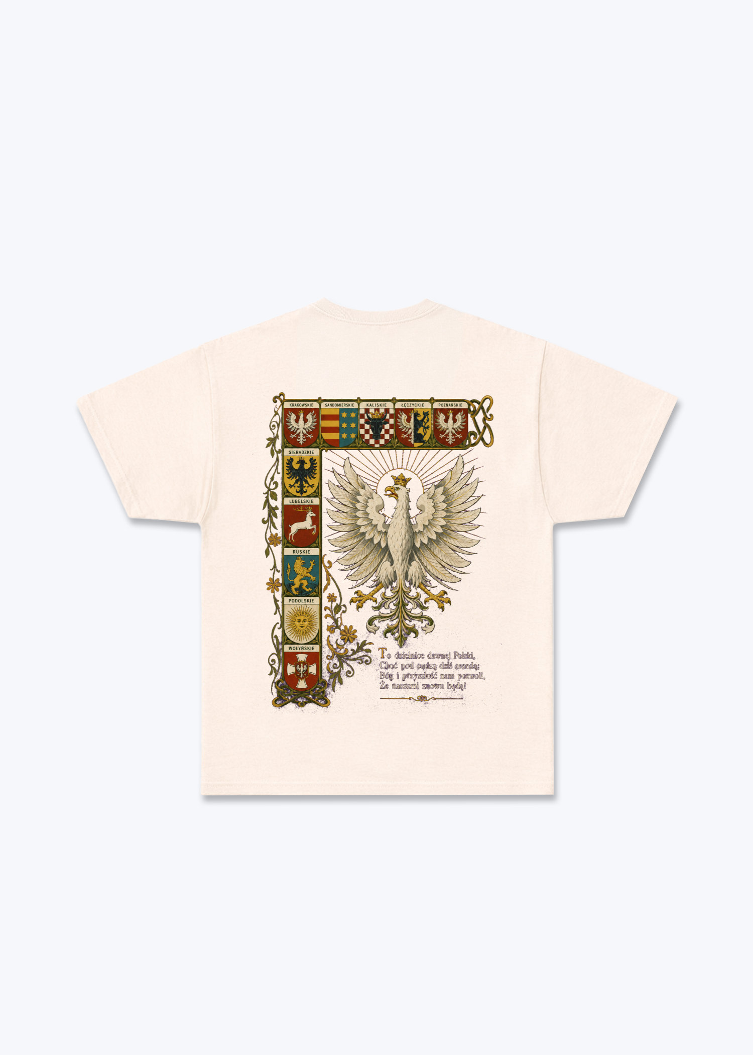 Dawne Dzielnice Regular Shirt - Beige Back (Designed)