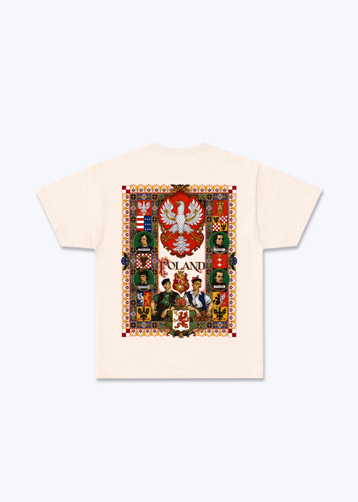 Polska Historia Poland Regular Shirt - Beige Back (Designed)