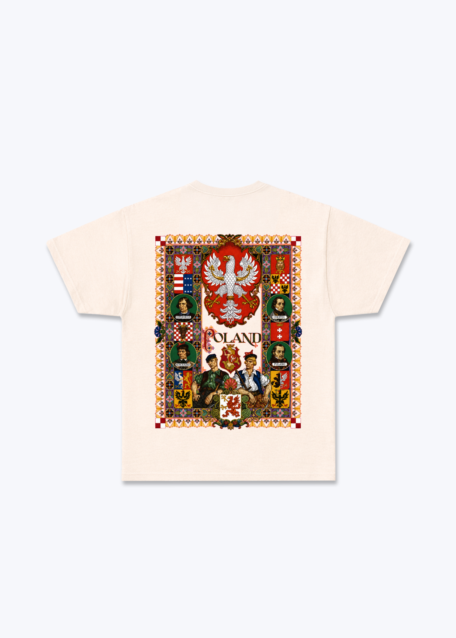 Polska Historia Poland Regular Shirt - Beige Back (Designed)