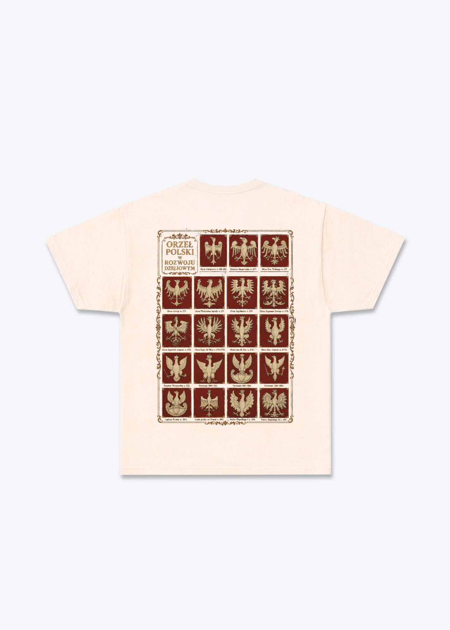 Orzeł Polska Poland Regular Shirt - Beige Back (Designed)