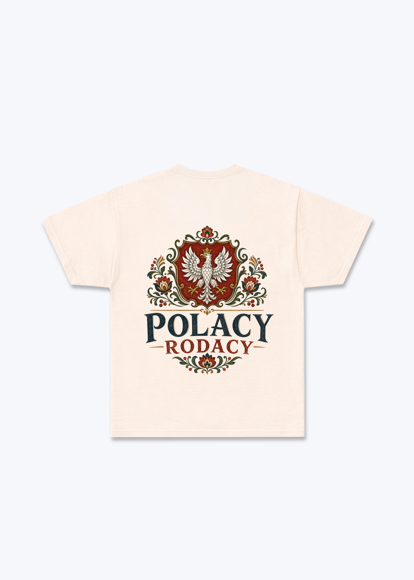 Polacy Rodacy Poland Regular Shirt - Beige Back (Designed)