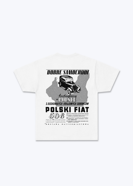 Dobre Samochody Poland Regular Shirt - White Back (Designed)