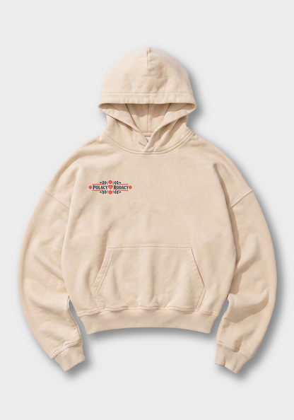 Góralski Oversized Hoodie - Beige Front (Designed)