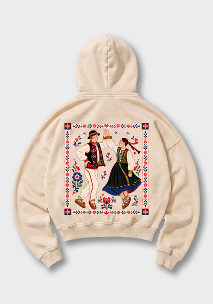 Góralski Oversized Hoodie - Beige Back (Designed)